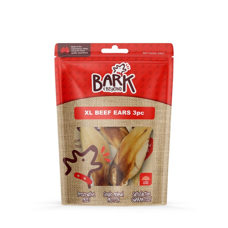 Bark and Beyond BEEF EARS 3pk ***