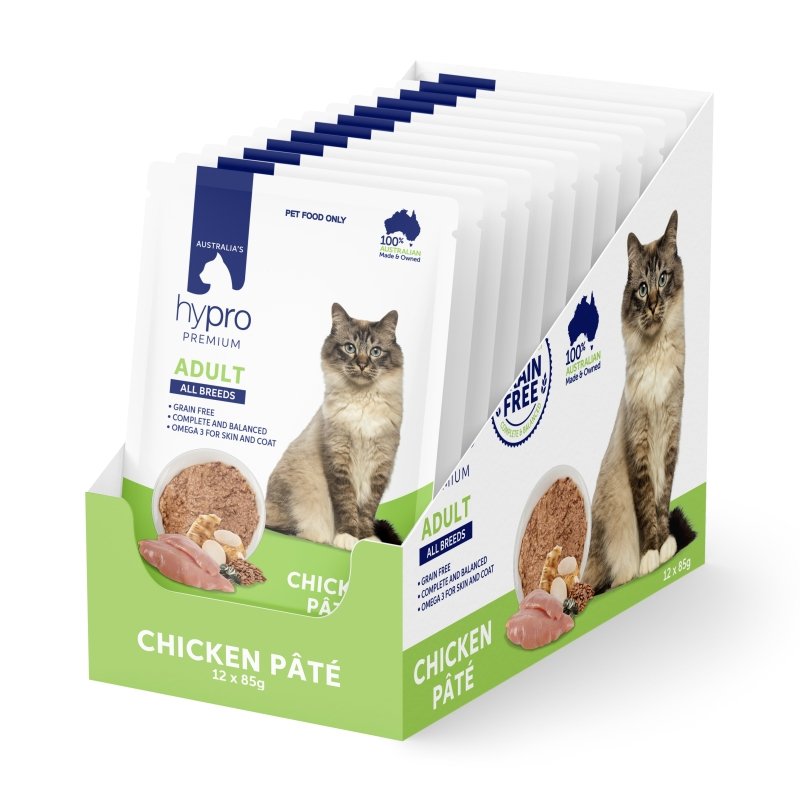 Hypro Premium Grain Free Chicken Pâté - Adult Cat 12Pk