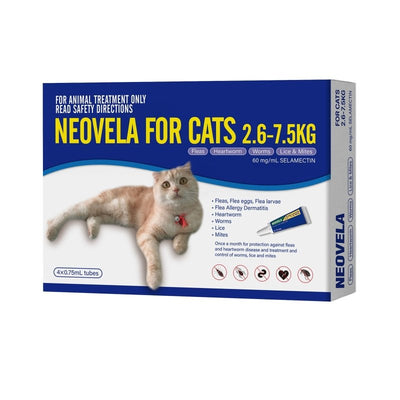 Neovela For Cats 2.6 - 7.5kg 4 Pack - Just For Pets Australia