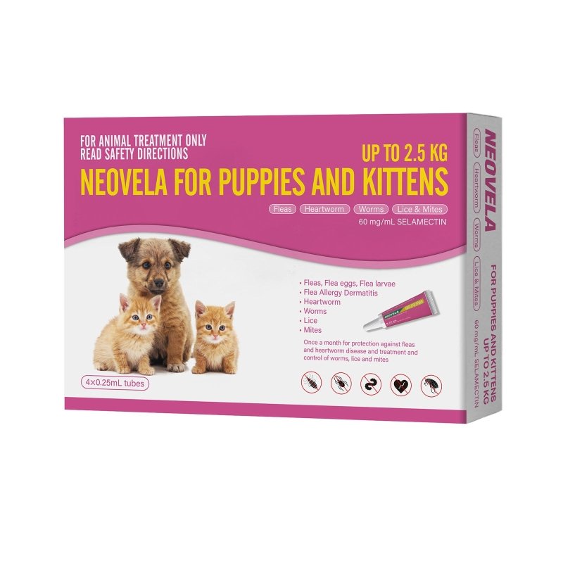 Neovela For Puppies And Kittens Up To 2.5kg 4 Pack