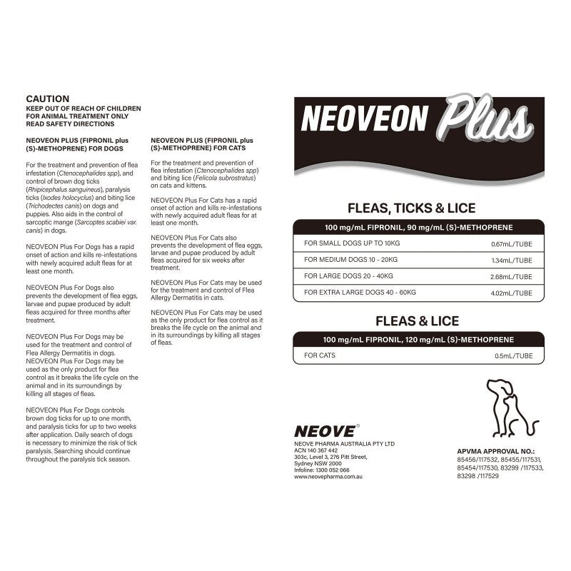 Neoveon Plus For Extra Large Dogs 40-60kg 4 Pack