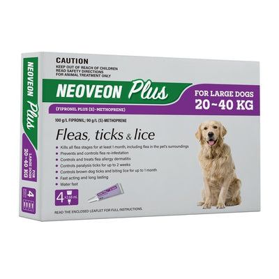 Neoveon Plus For Large Dogs 20 - 40kg 4 Pack - Just For Pets Australia