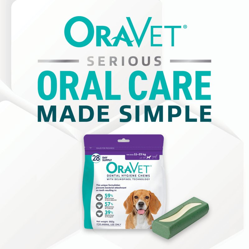 Oravet Dental Chews Medium 11kg - 23kg 28 Pack