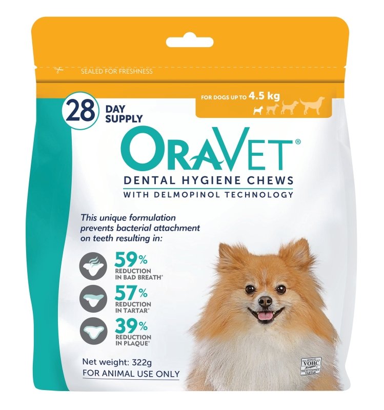 Oravet Dental Chews Xsmall  - up to 4.5kg 28 Pack