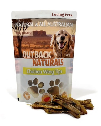 Outback Naturals CHICKEN WING TIPS 100g - Just For Pets Australia