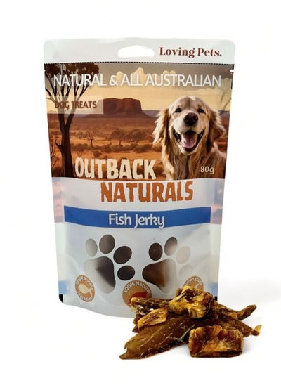 Outback Naturals FISH JERKY 80g - Just For Pets Australia