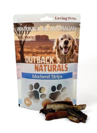 Outback Naturals MACKEREL STRIPS 80g - Just For Pets Australia