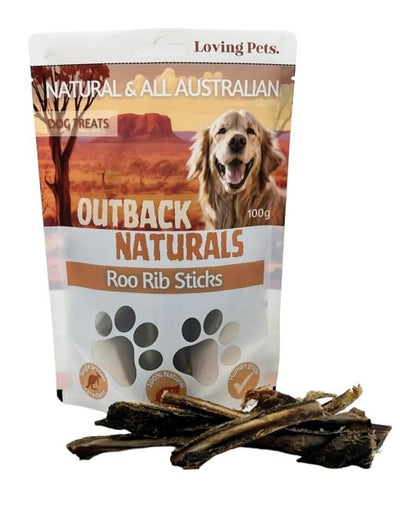 Outback Naturals ROO RIB STICKS 100g - Just For Pets Australia