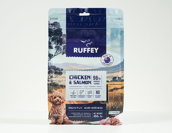 Ruffey Chicken & Salmon Air Dried Dog Food 454g