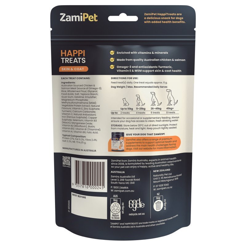 ZamiPet HappiTreats Skin & Coat 30 Chews