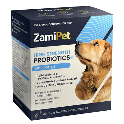 ZamiPet High Strength Probiotics+ Gut Protect - Just For Pets Australia