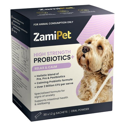 ZamiPet High Strength Probiotics+ Relax & Calm - Just For Pets Australia