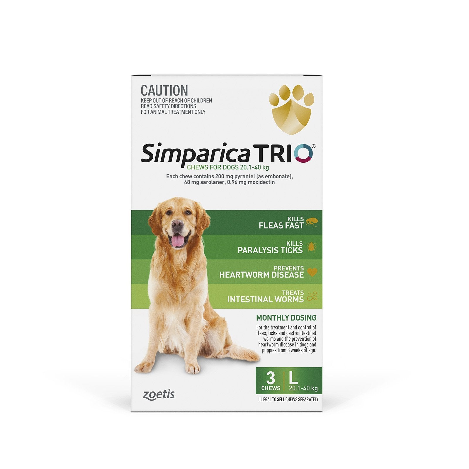 Simparica Trio 20.1kg - 40kg