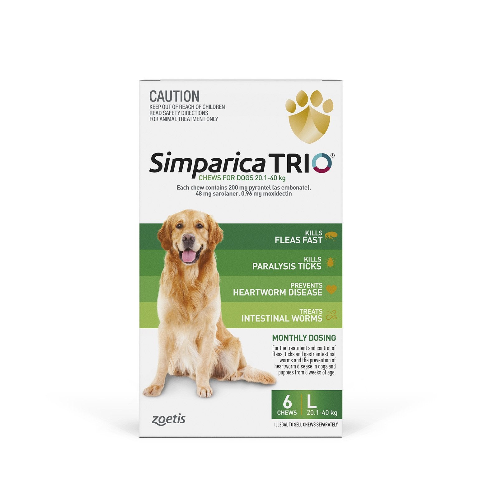 Simparica Trio 20.1kg - 40kg