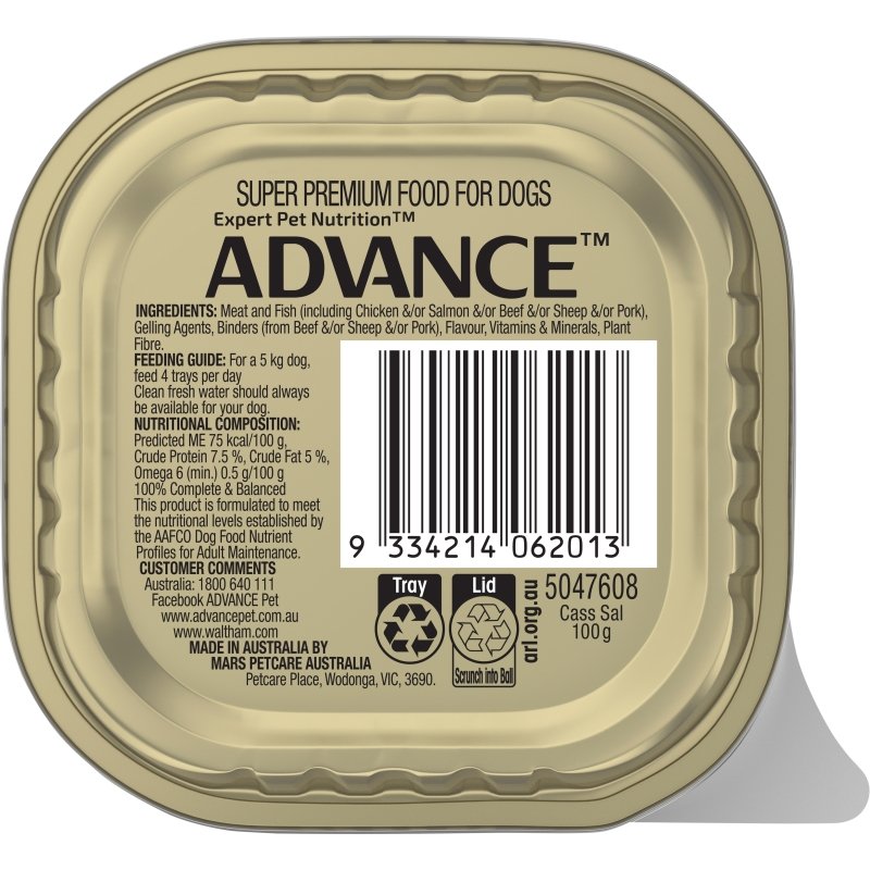 Advance Dog Adult Casserole with Salmon 12x100g