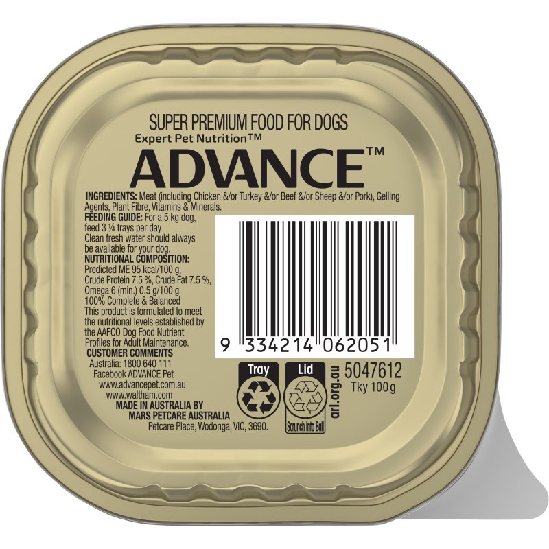 ADVANCE Dog Adult with Turkey 12x100g