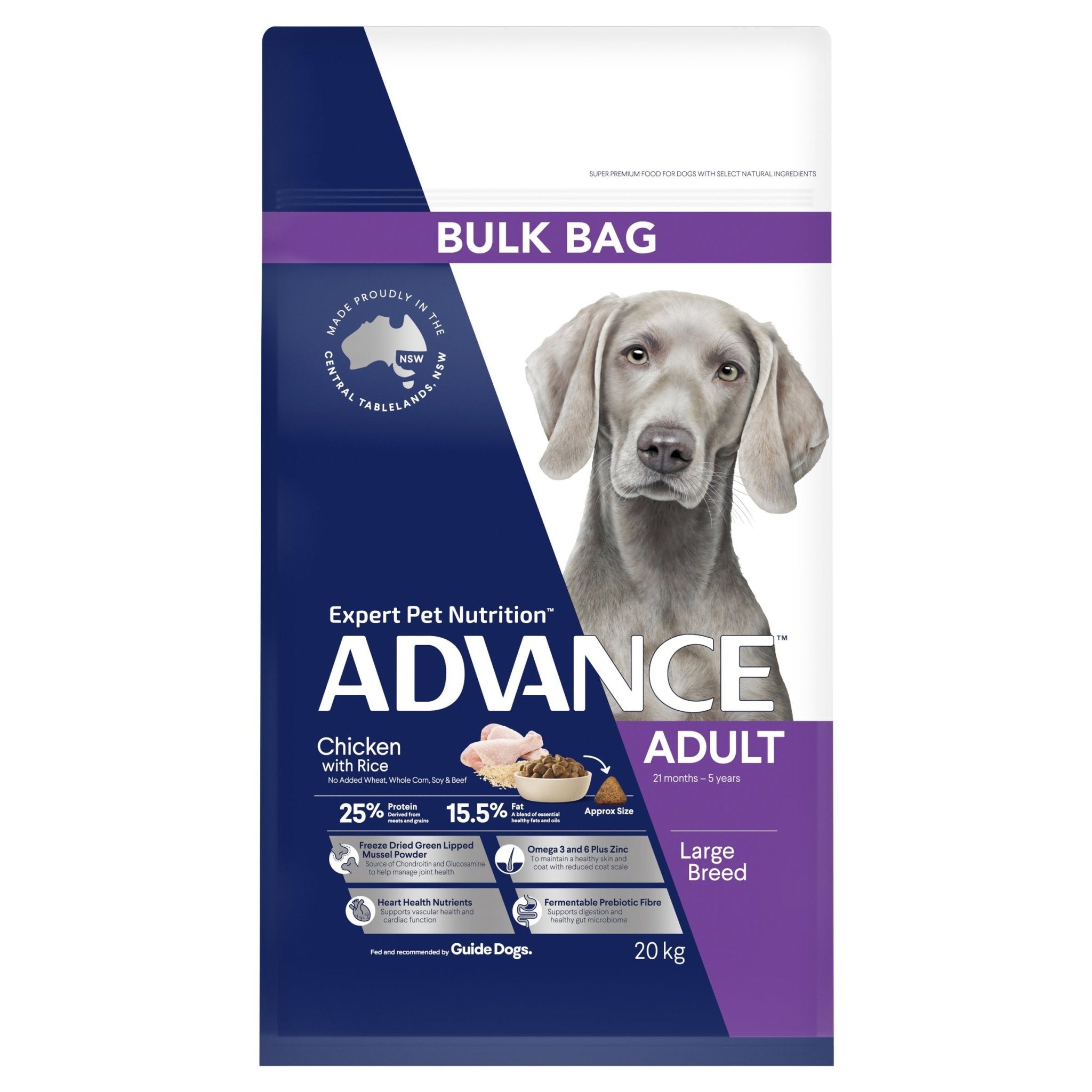 ADVANCE Large Adult Dry Dog Food Chicken with Rice