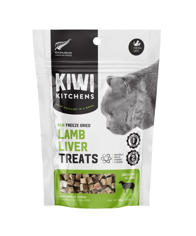 KIWI KITCHENS FREEZE DRIED LAMB LIVER CAT TREAT 30G