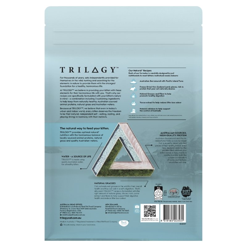 Trilogy™ Dry Kitten Food Barramundi & Tuna 1.2Kg