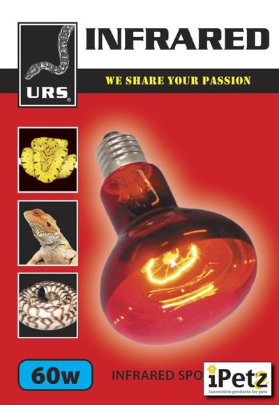 URS INFRARED SPOT LAMP 60W - Just For Pets Australia